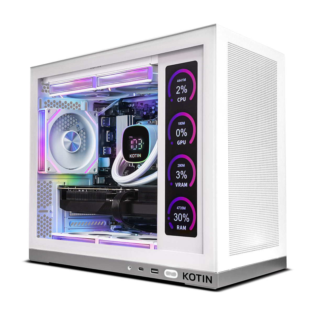 KOTIN Gaming PC Desktop, Ultra 7 265KF, RTX 5060Ti 8GB, 32GB DDR5, 1TB SSD