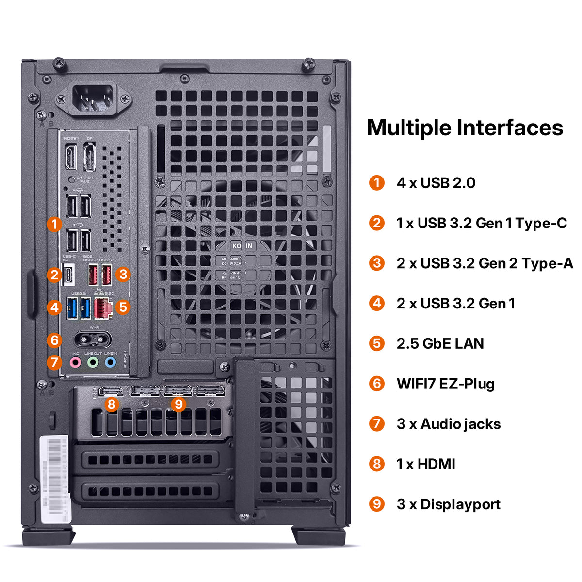 KOTIN Gaming PC, Ryzen 7 8700F, RTX 5060 Ti 8GB, 32GB DDR5, 1TB SSD