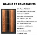 KOTIN Gaming PC, Ryzen 7 9800X3D, RTX 5070 Ti 16GB, 32GB DDR5, 1T SSD | 11.3" Smart Display, 360mm Liquid Cooler, WiFi 7, 850W 80+ Gold PSU, Windows 11 Home, ARGB Tower, Gaming Desktop Computer