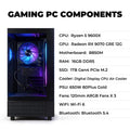 KOTIN V27B Gaming PC, Ryzen 5 9600X, Radeon RX 9070 GRE 12GB, 16GB DDR5, 1TB SSD