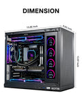KOTIN Gaming PC Desktop, Ultra 7 265KF, RTX 5070 12GB, 32GB DDR5, 1TB SSD | 11.3in Smart Display, 850W 80+ Gold PSU, 240mm Liquid Cooler, ARGB Windows 11 Home Gaming Tower, Desktop Computer 1440p 4K