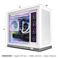 KOTIN Prebuilt Gaming PC Ryzen 7 7800X3D, 32GB DDR5, RTX 5070 12GB, 1TB | White Liquid Cooled Gaming Desktop, 11.3in Smart Display, 850W 80+ Gold PSU, WiFi 7, Assembled in USA, Windows 11 ARGB Tower
