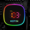 KOTIN G60B Prebuilt Gaming PC, GeForce RTX 5070 12GB GDDR7, AMD Ryzen 7 9700X, 32GB DDR5 6000MHz, 1TB PCIe 4.0 SSD, 360mm Liquid Cooler, 11.3 Inch Smart Display, WiFi 7, ARGB Tower for 4K Gaming