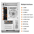 KOTIN Prebuilt Gaming PC Ryzen 7 7800X3D, 32GB DDR5, RTX 5070 12GB, 1TB | White Liquid Cooled Gaming Desktop, 11.3in Smart Display, 850W 80+ Gold PSU, WiFi 7, Assembled in USA, Windows 11 ARGB Tower