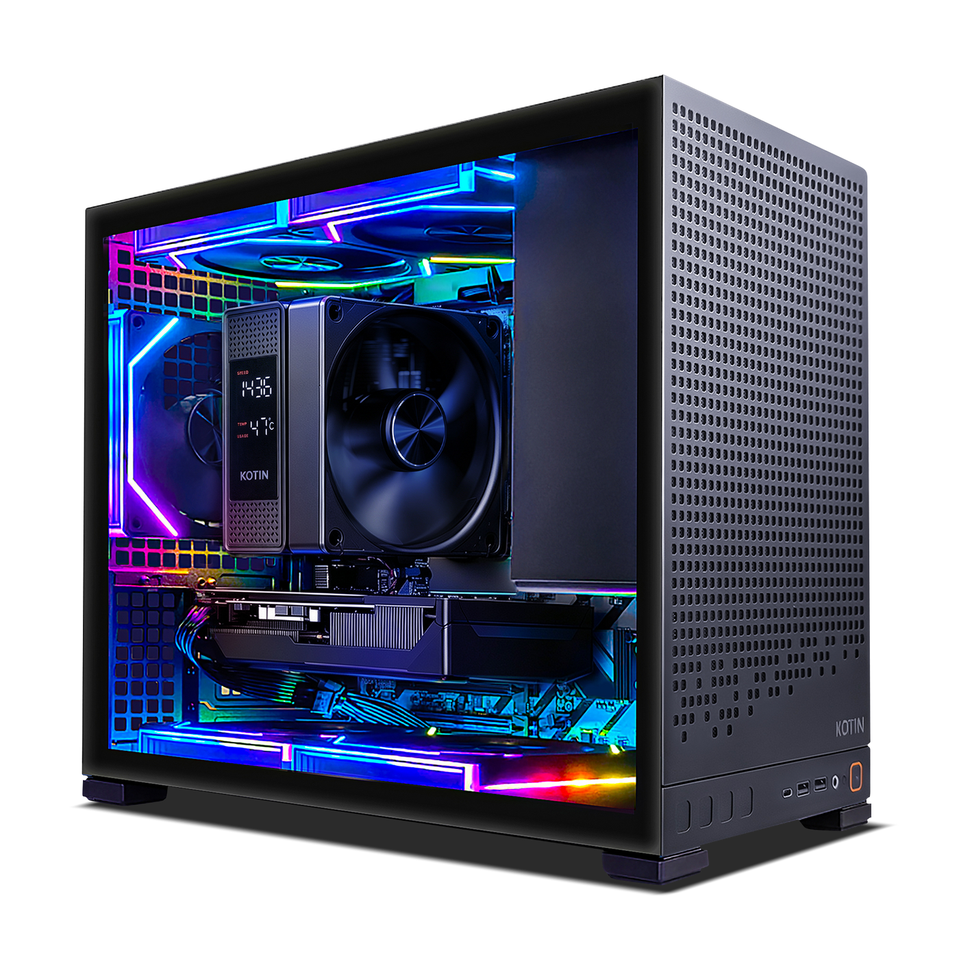 KOTIN Gaming PC Desktop, Ryzen 7 8700F, RTX 5060 Ti 8GB, 16GB DDR5, 1TB SSD | Prebuilt Gaming Tower with DLSS 4, WiFi 7, Windows 11, DDR5, PCIe 4.0 NVMe SSD for 1080p/1440p High-FPS Gaming