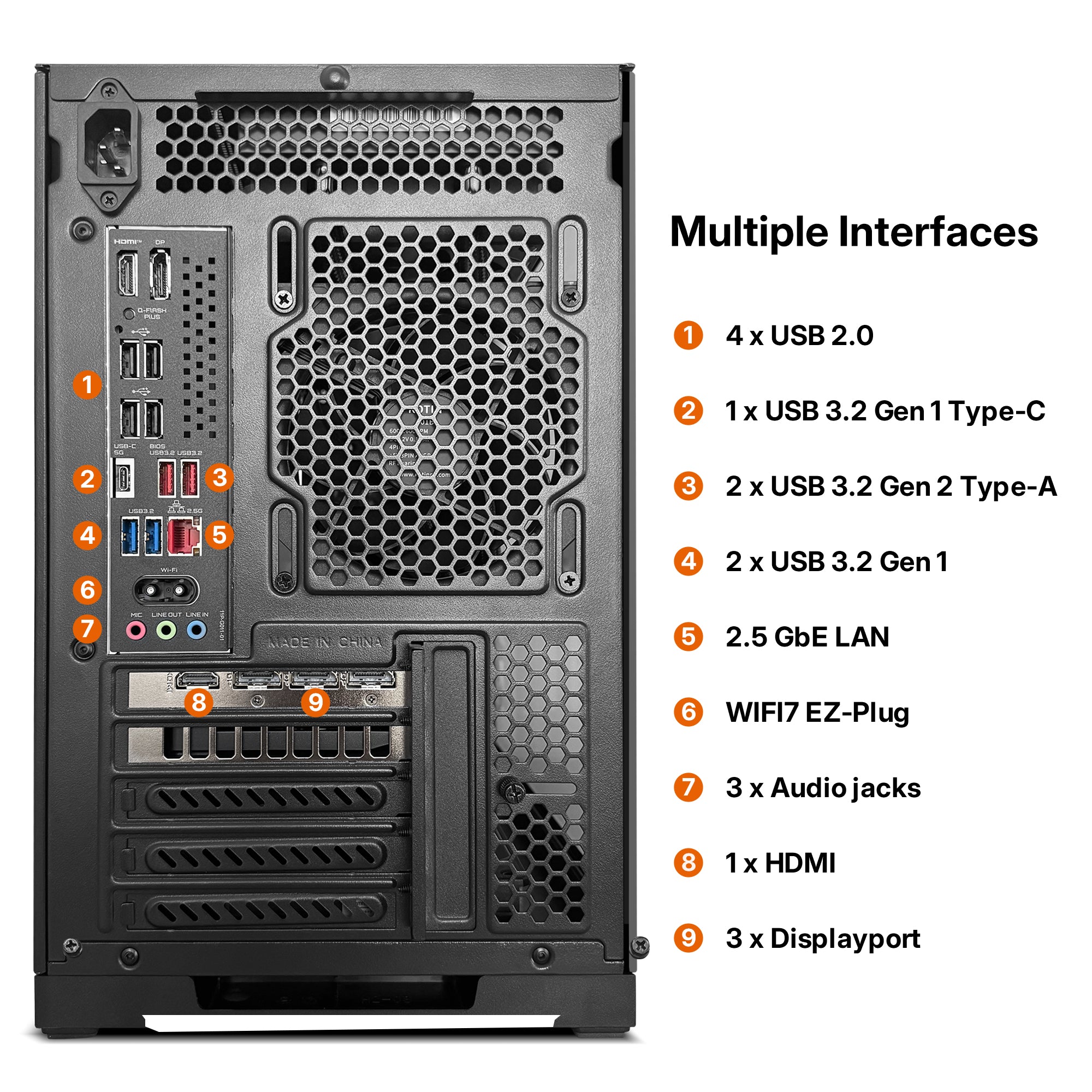 KOTIN Gaming PC, Ryzen 7 9800X3D, RTX 5070 Ti 16GB, 32GB DDR5, 1T SSD | 11.3" Smart Display, 360mm Liquid Cooler, WiFi 7, 850W 80+ Gold PSU, Windows 11 Home, ARGB Tower, Gaming Desktop Computer