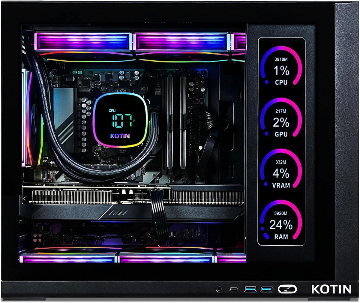 KOTIN G60B Gaming PC, Ryzen 7 9700X, RTX 5070 12GB, 32GB DDR5, 1TB SSD