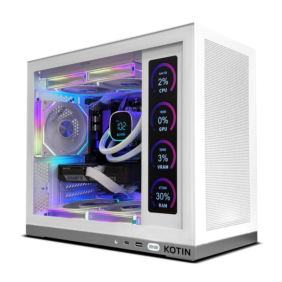 KOTIN G50W Gaming PC, Ryzen 7 7800X3D, RTX 5060 Ti 8GB, 16GB DDR5, 1TB SSD