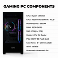 KOTIN M70B Gaming PC, Ryzen 5 9600X, Radeon RX 9060 XT 16GB, 32GB DDR5, 2TB SSD