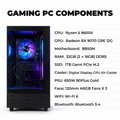 KOTIN V27B Gaming PC, Ryzen 5 9600X, Radeon RX 9070 GRE 12GB, 32GB DDR5, 1TB SSD